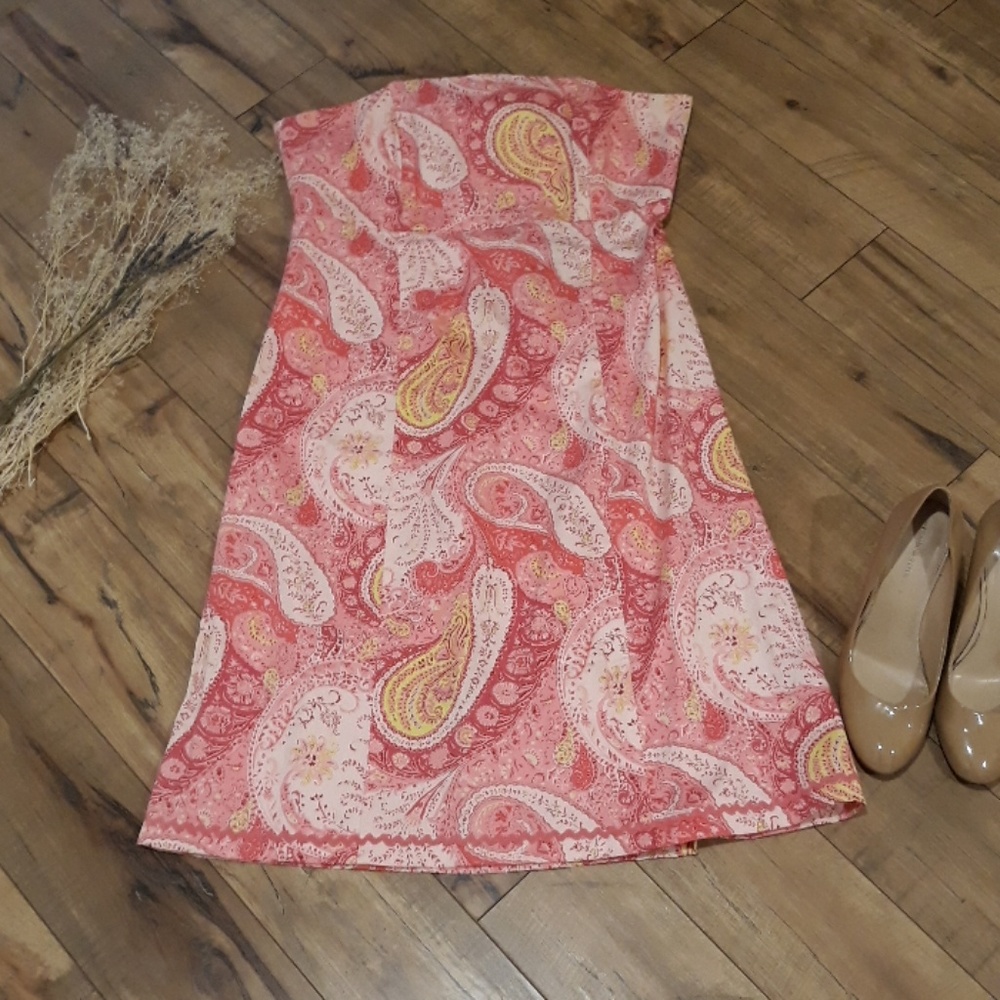 B. Moss paisley dress. Size 14